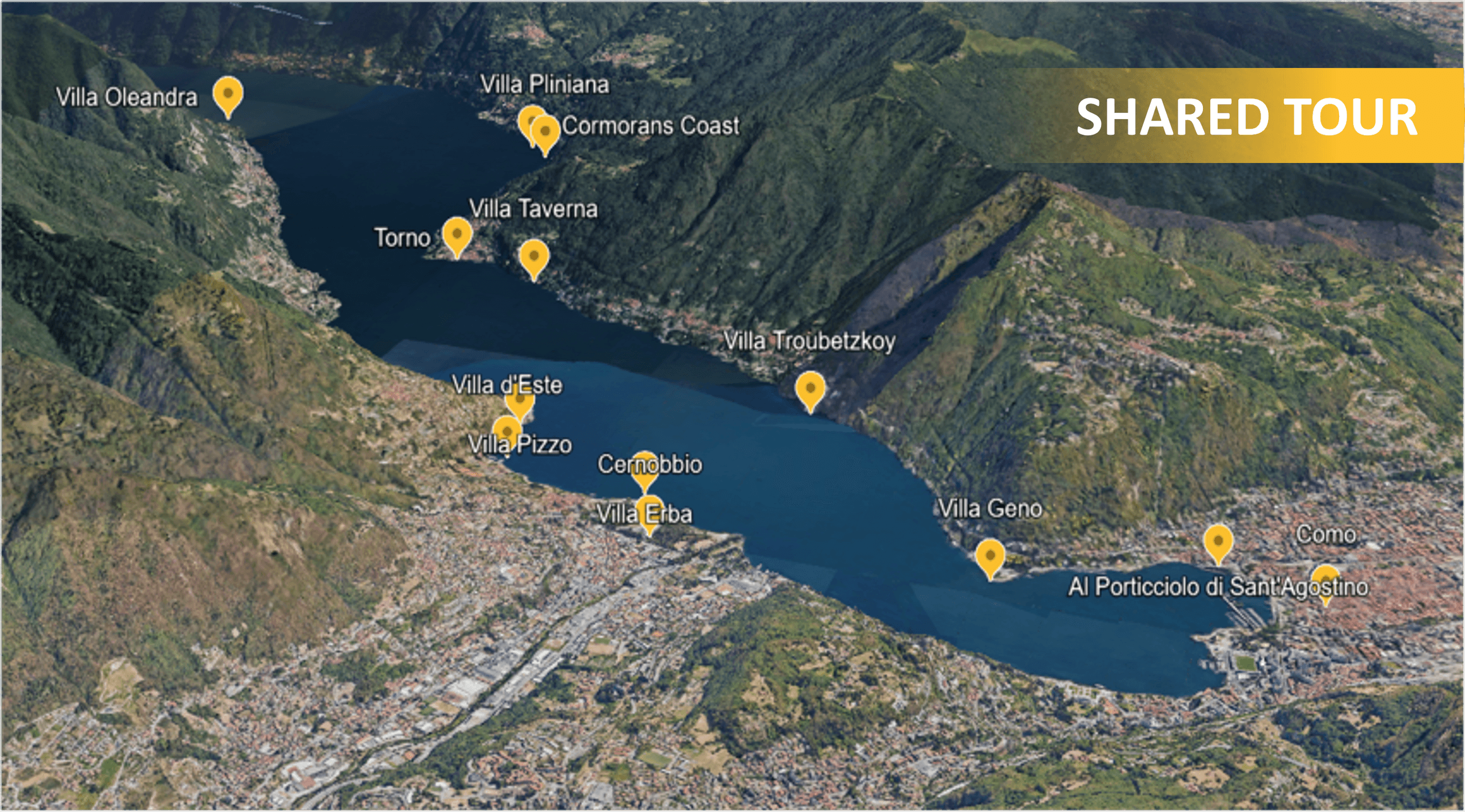 SHARED 1 hour Tour - Celebrities & Historical Villas Tour