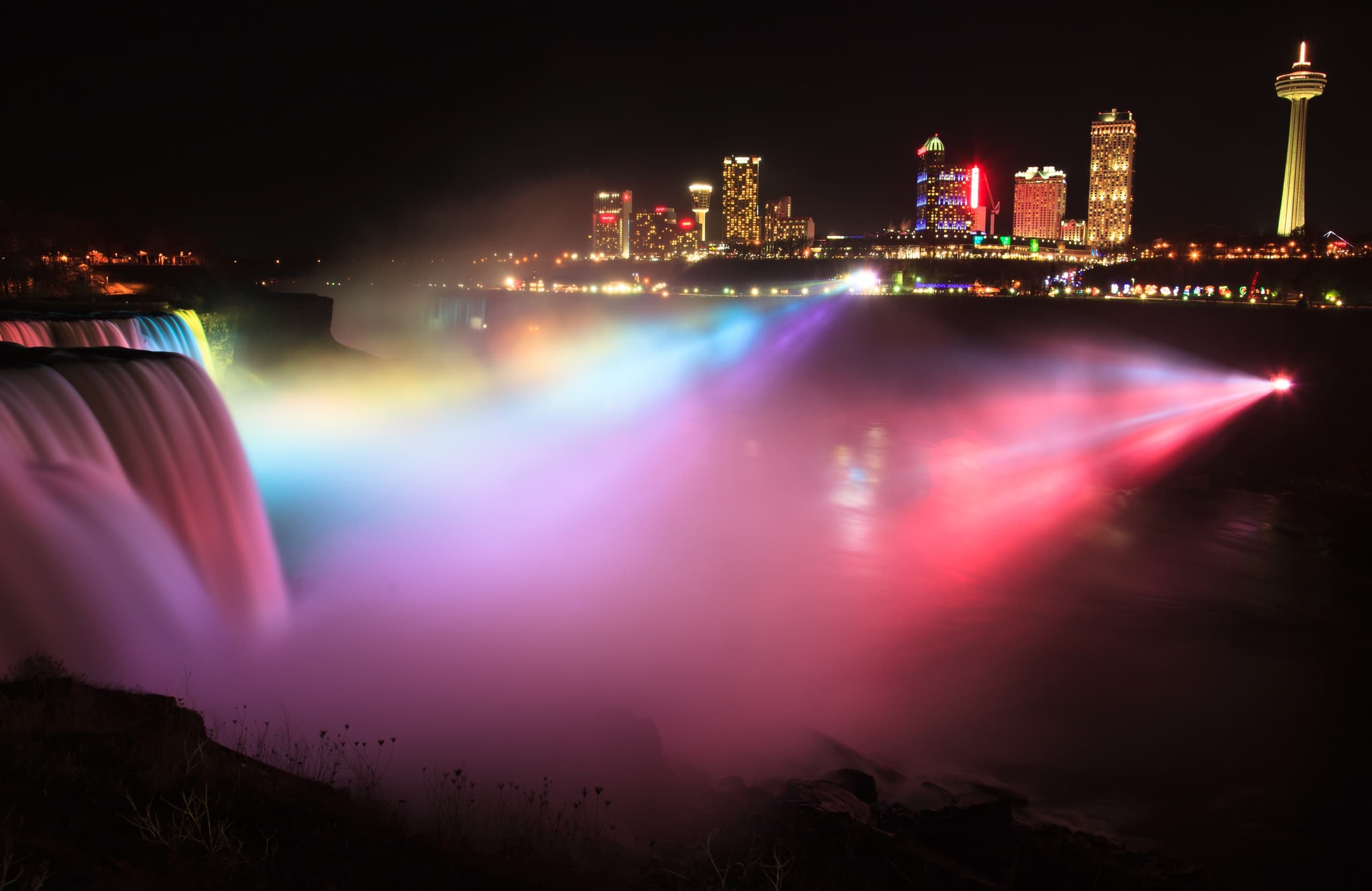 Niagara Falls Night Illumination & Fireworks Spectacle 🌈✨