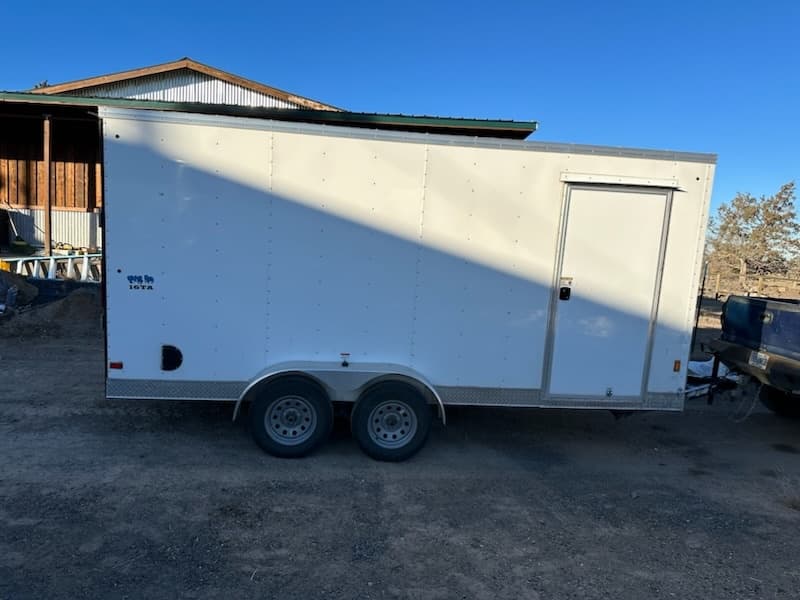 Enclosed Bumper Pull Trailer - 16 x 8