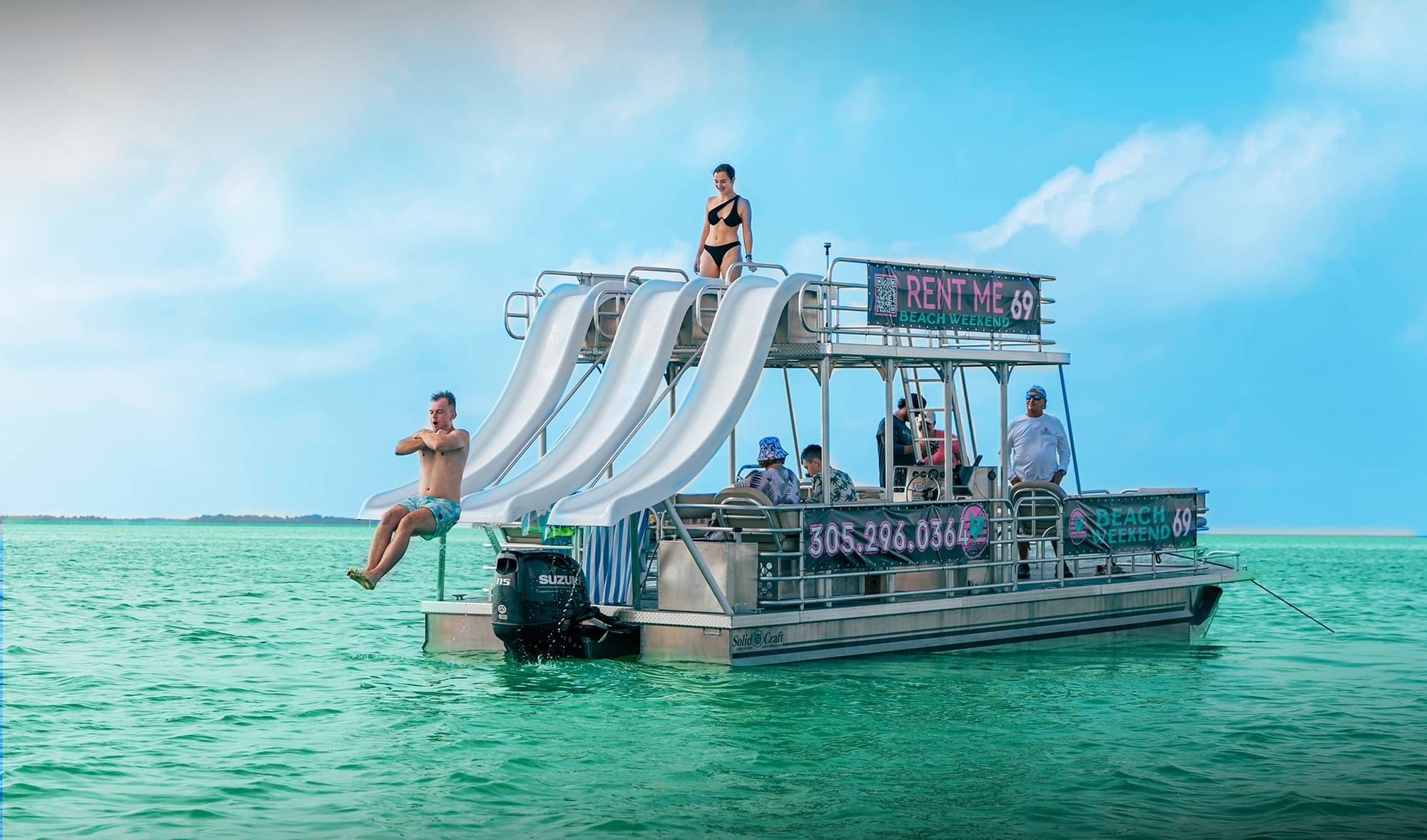 13 Passenger Double Decker with Slides - 30'