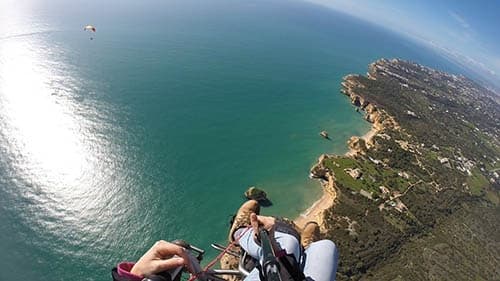 Voo de paratrike no Algarve