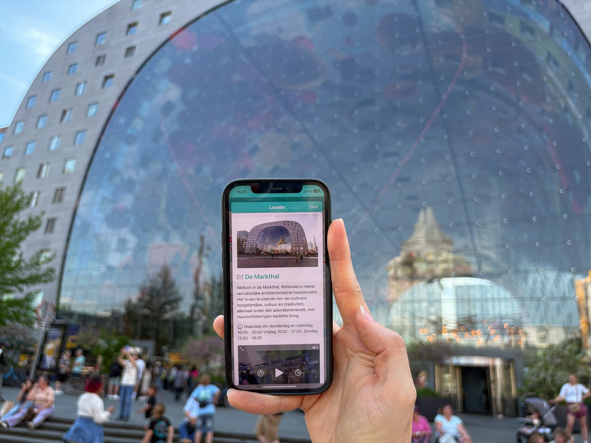 Smartphone Fietstour Rotterdam Highlights