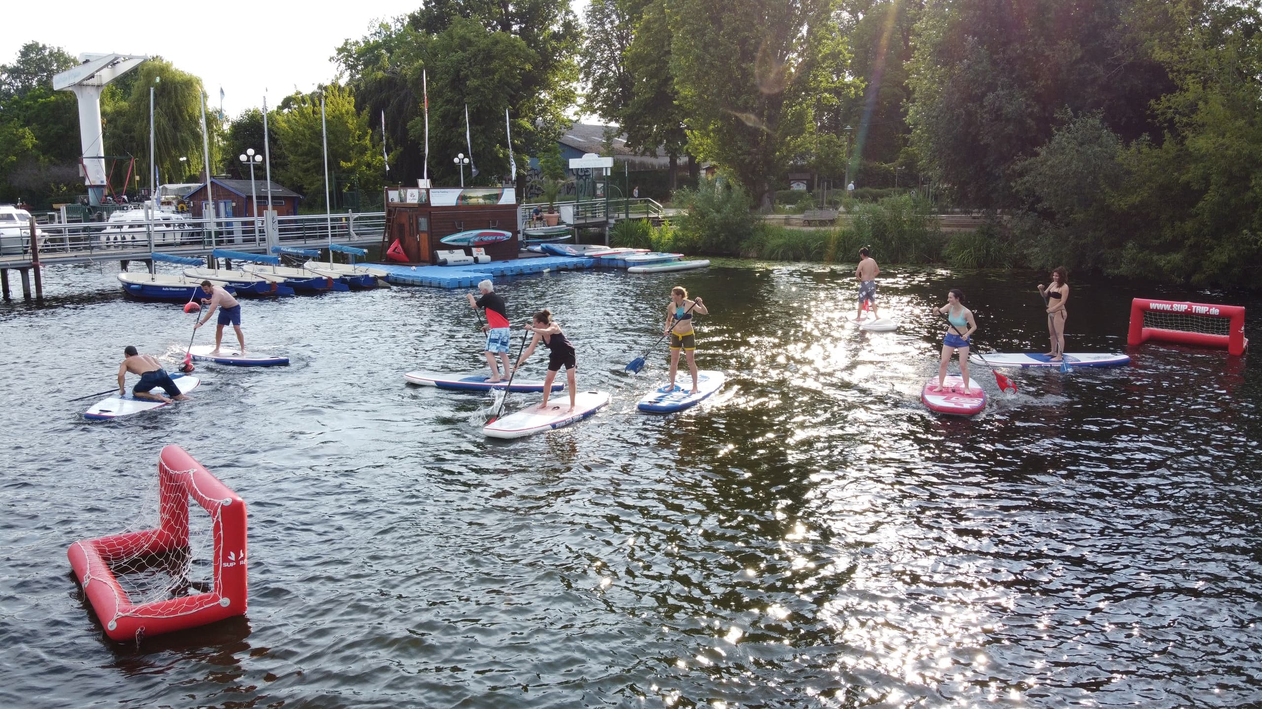 Verleih SUP Polo Boards, Paddel, Tore
