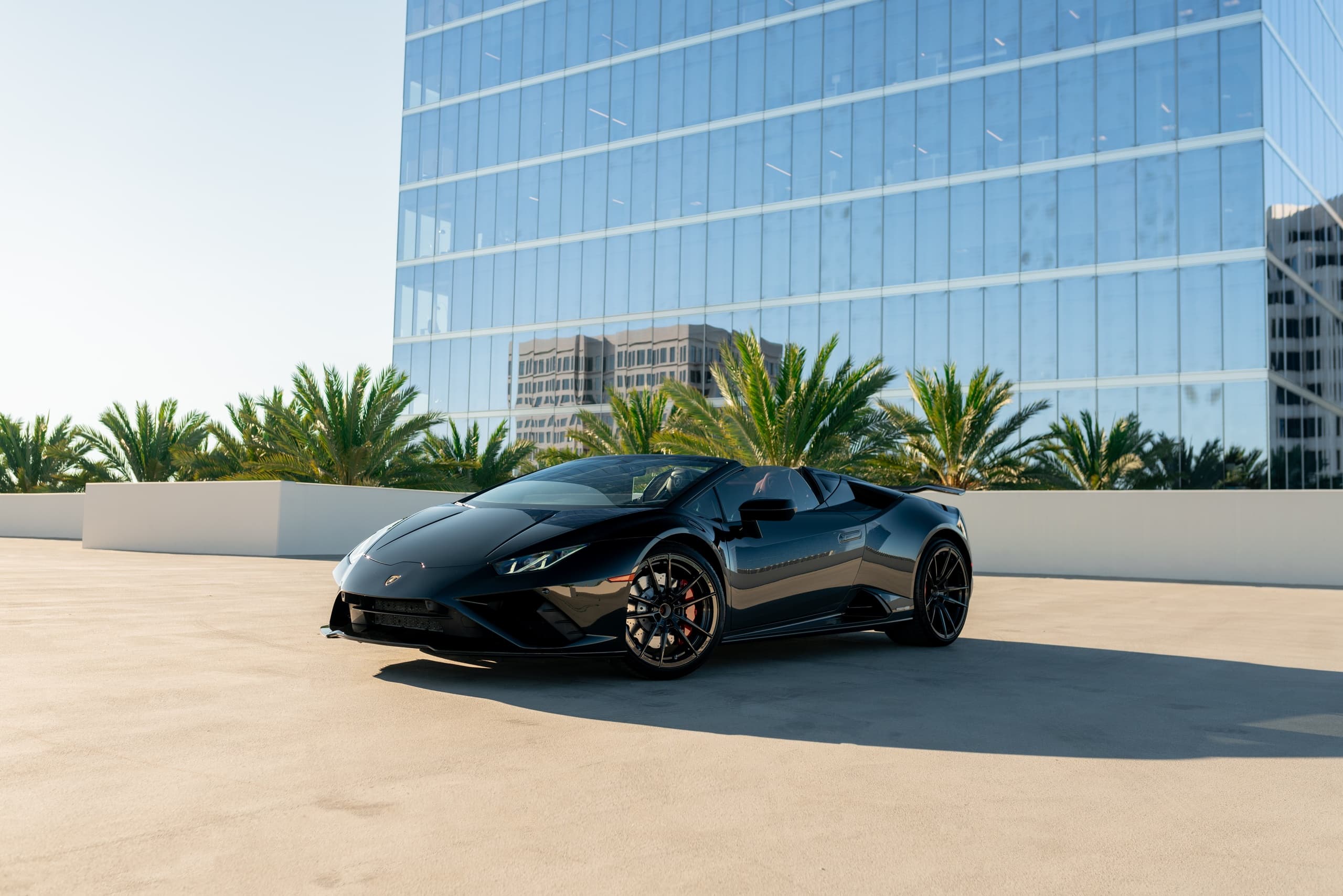 Black Lamborghini Huracan Evo Spyder