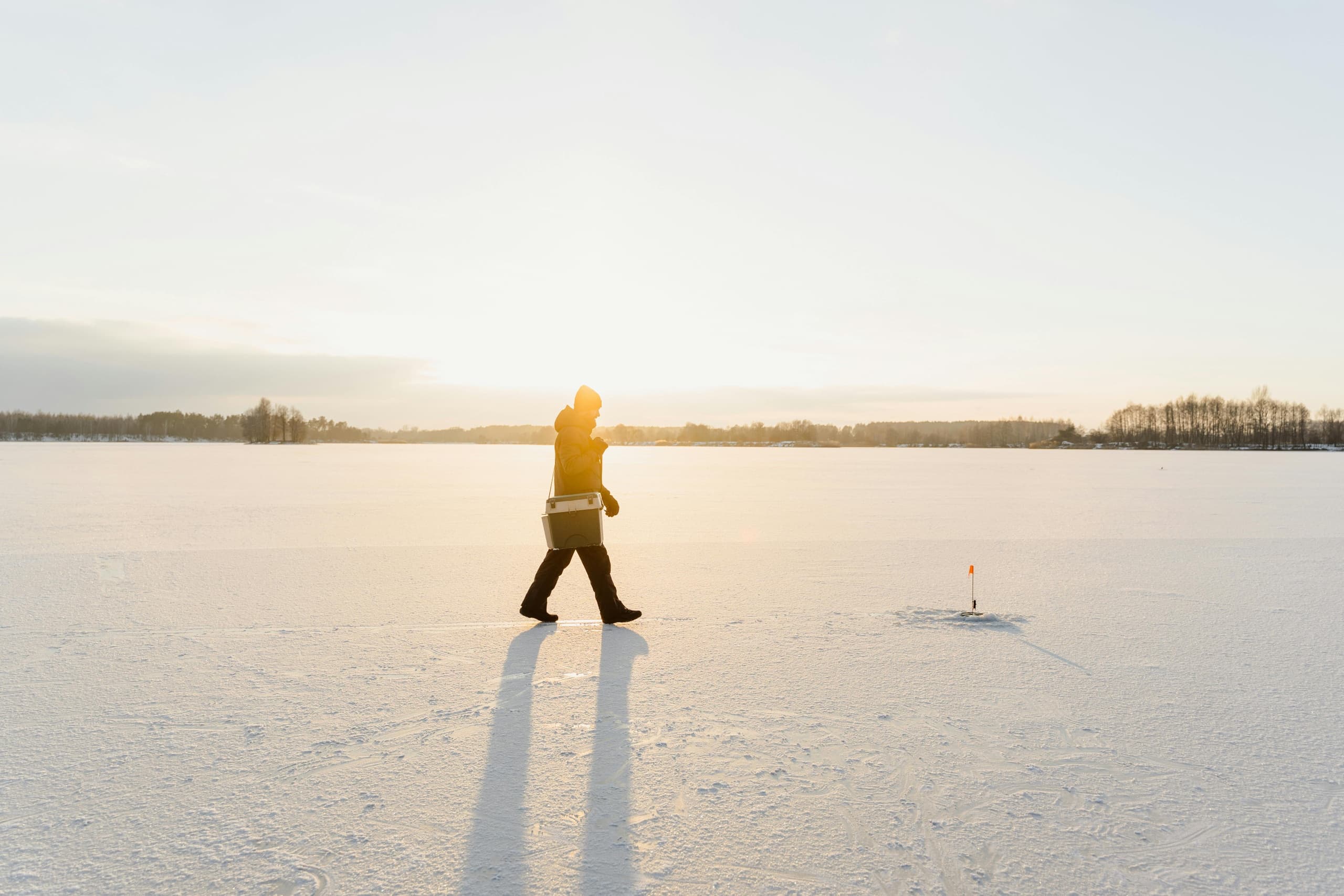 Snowmobile + Ice fishing