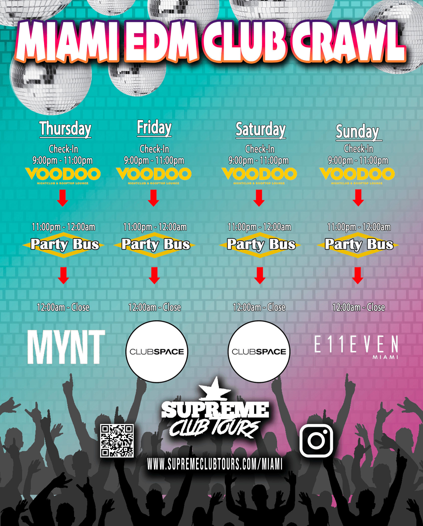 EDM Miami Club Crawl