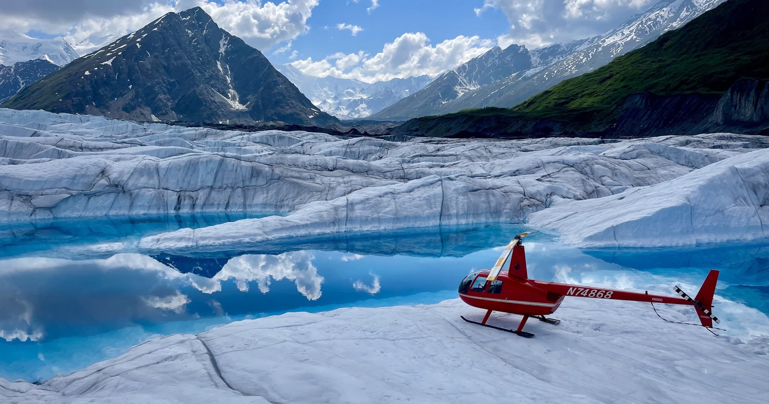 Matanuska Glacier Flight with Glacier Pool Landing