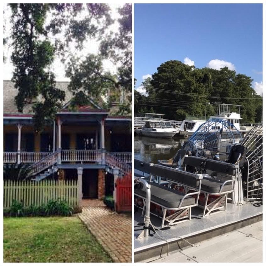 Large Airboat Swamp Tour & Laura Creole Plantation