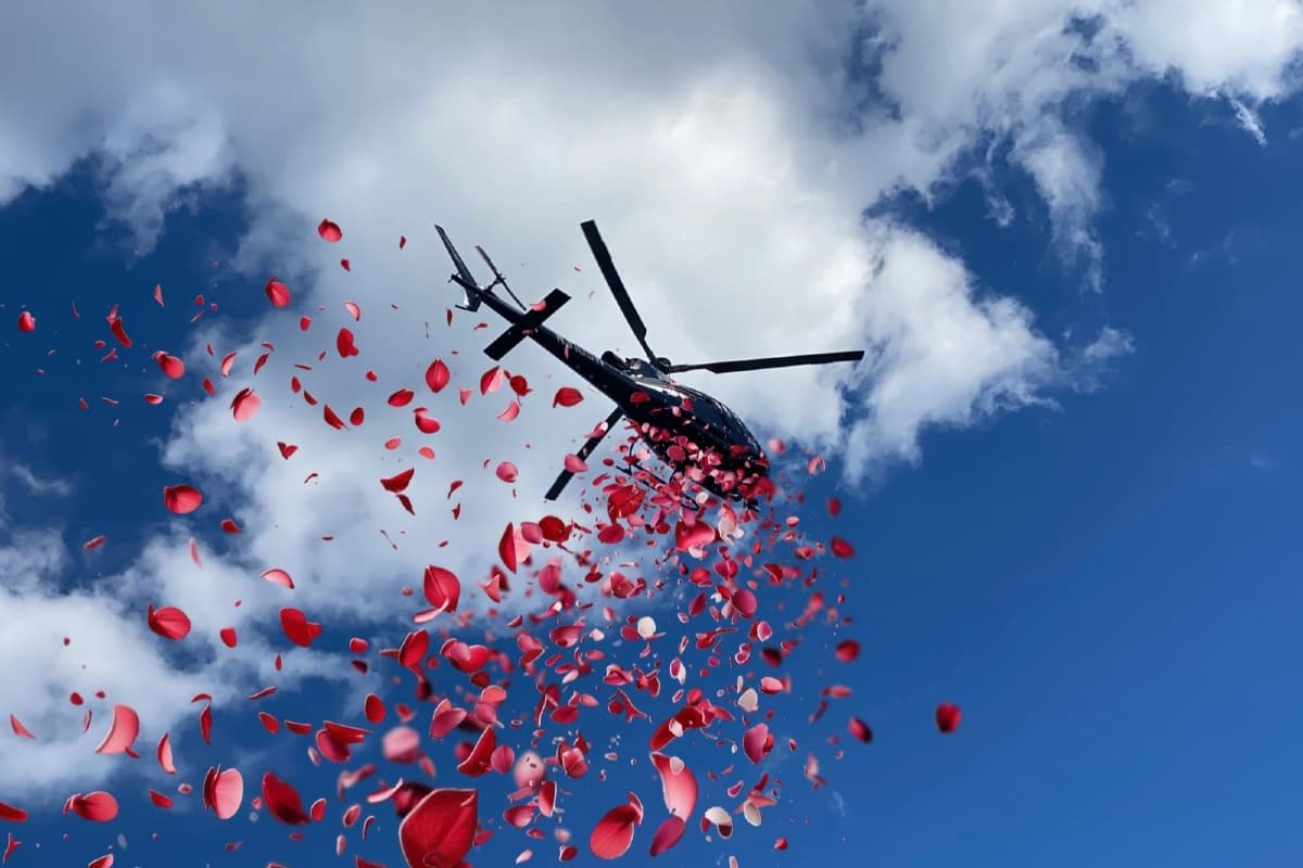 Helicopter Flower Shower