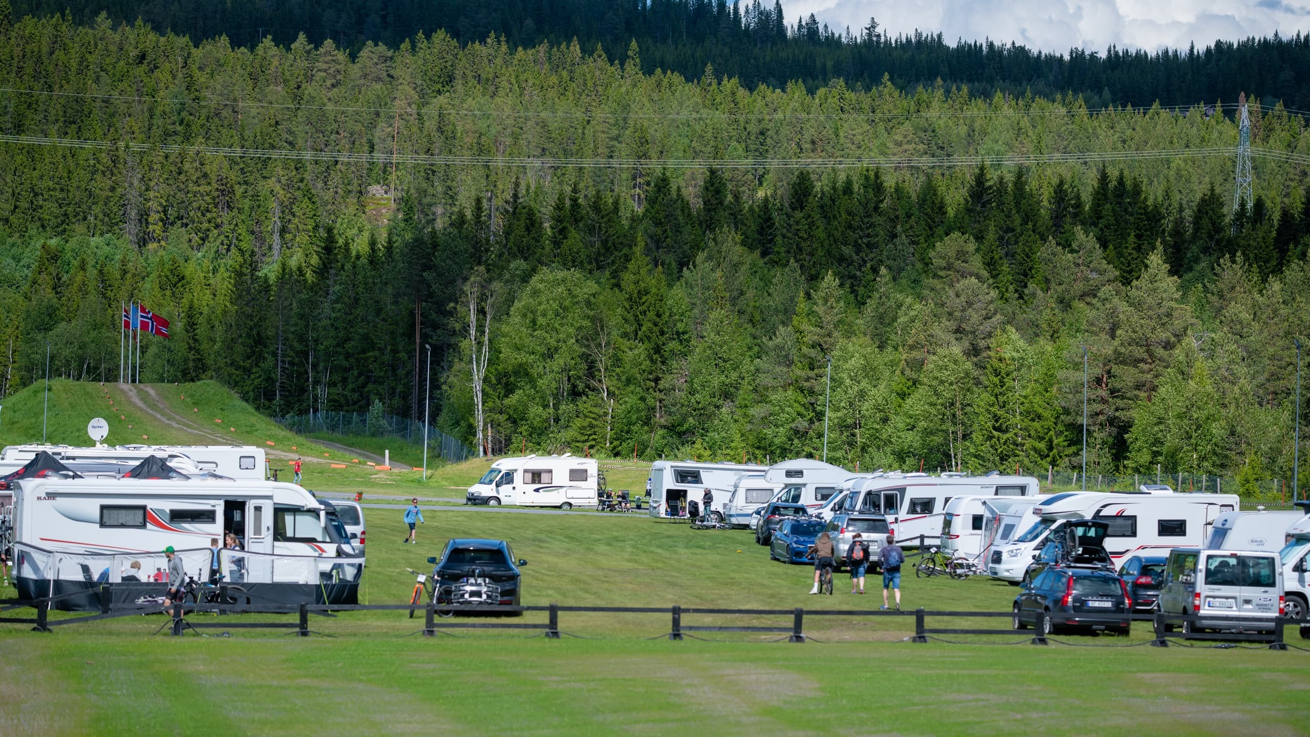 Campingplasser på gress (Sone A)