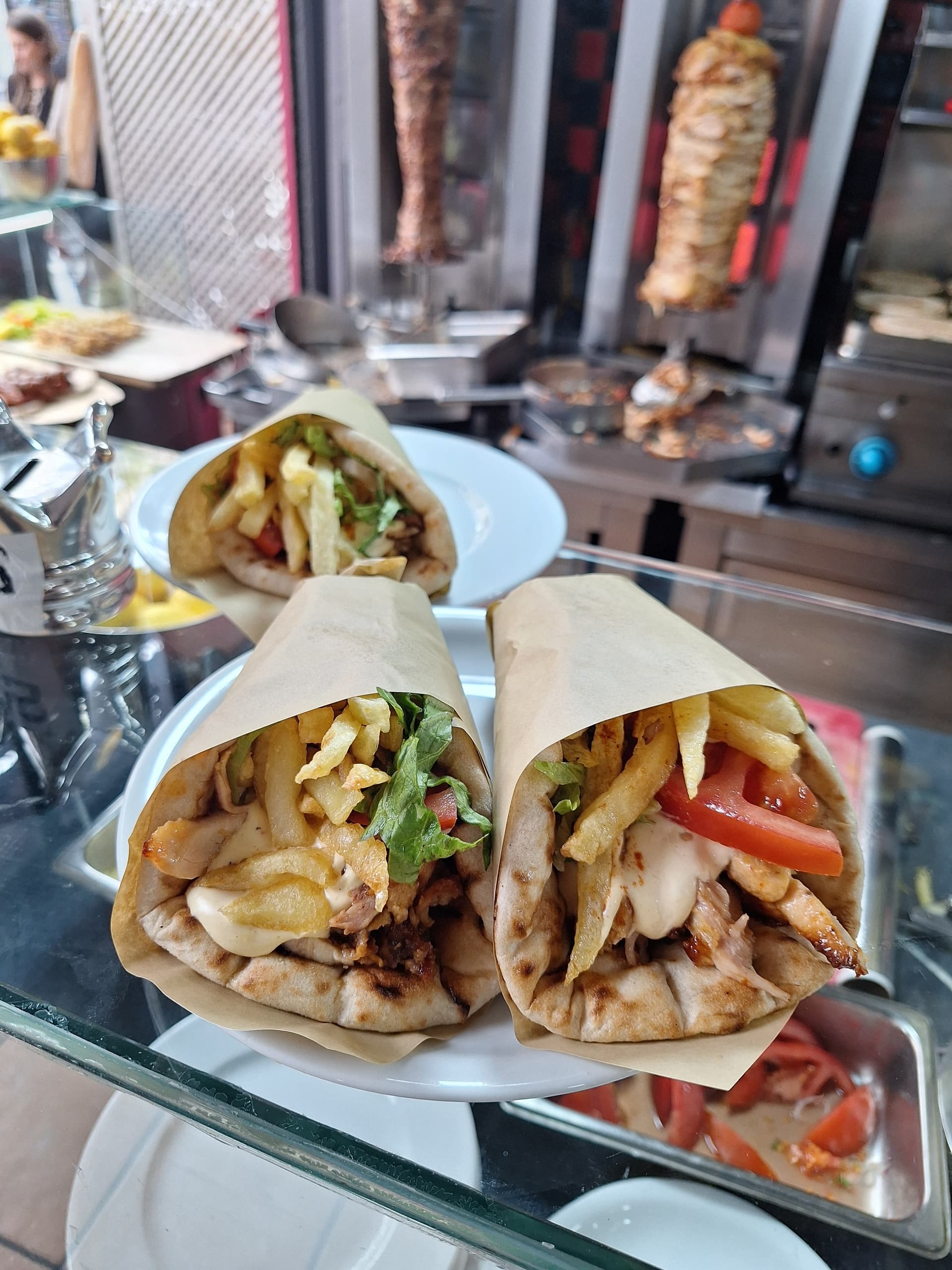 Street food tasting in downtown Athens