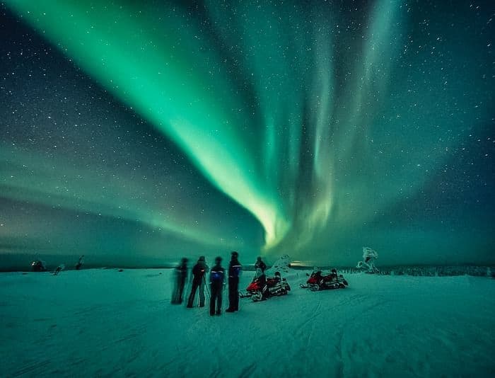 Aurora Hunting Adventure by Snowmobile