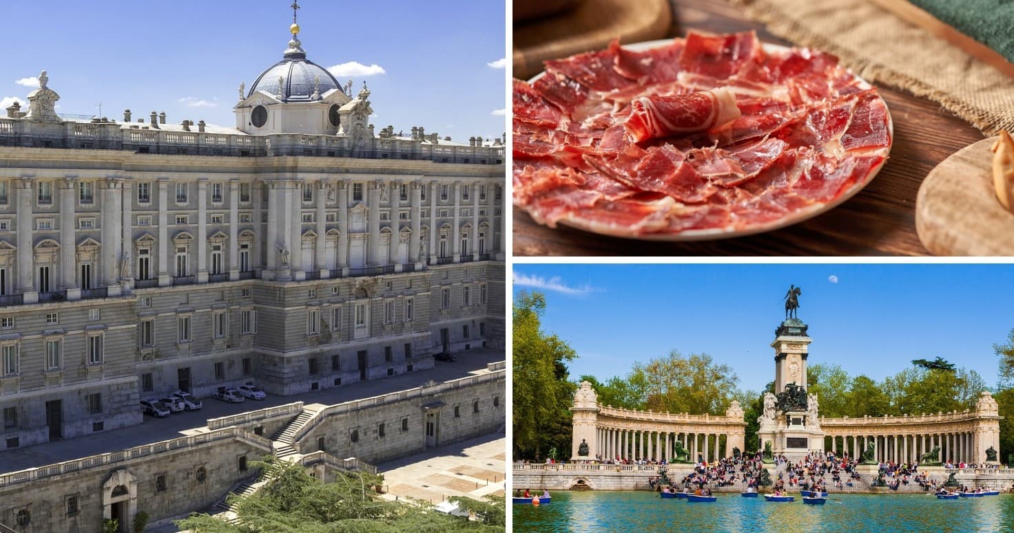 Madrid Royal Palace with tapas and Retiro Park