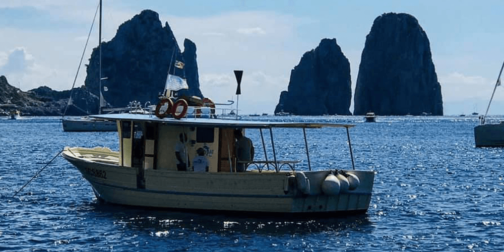 Capri Boat Tour by fishing boat