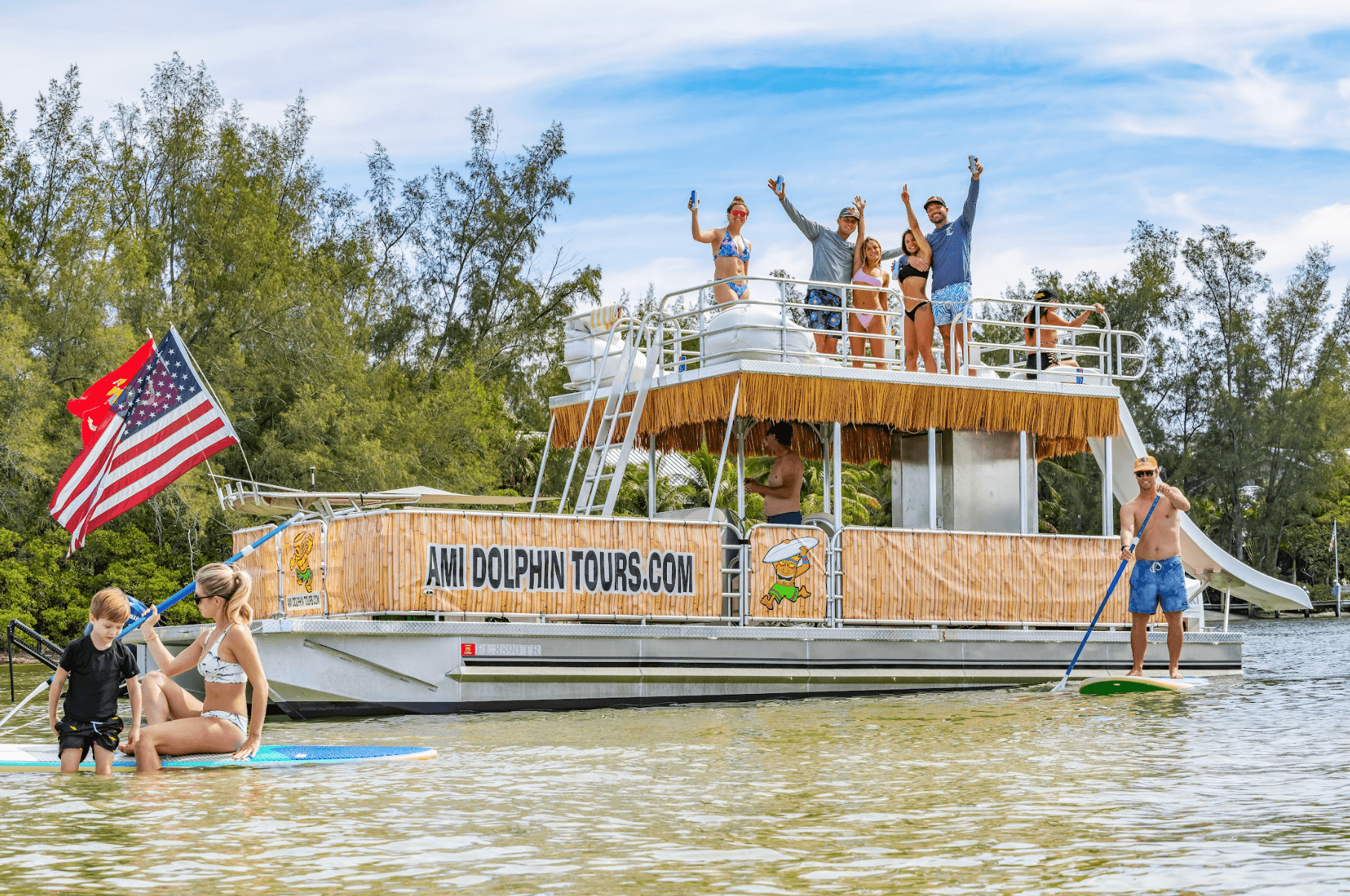 Private Tiki Slide Boat
