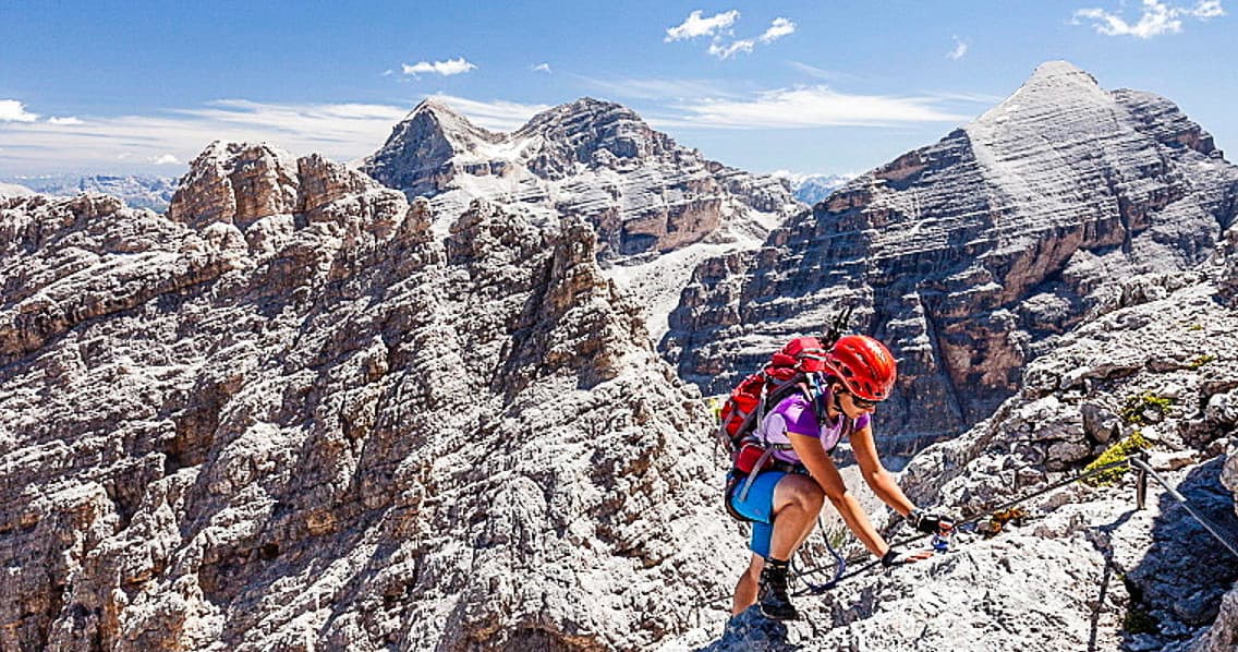 Ferrata Cesco Tomaselli alla cima Fanis Sud (Lagazuoi)