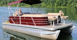 Red Sweetwater Fishing Pontoon