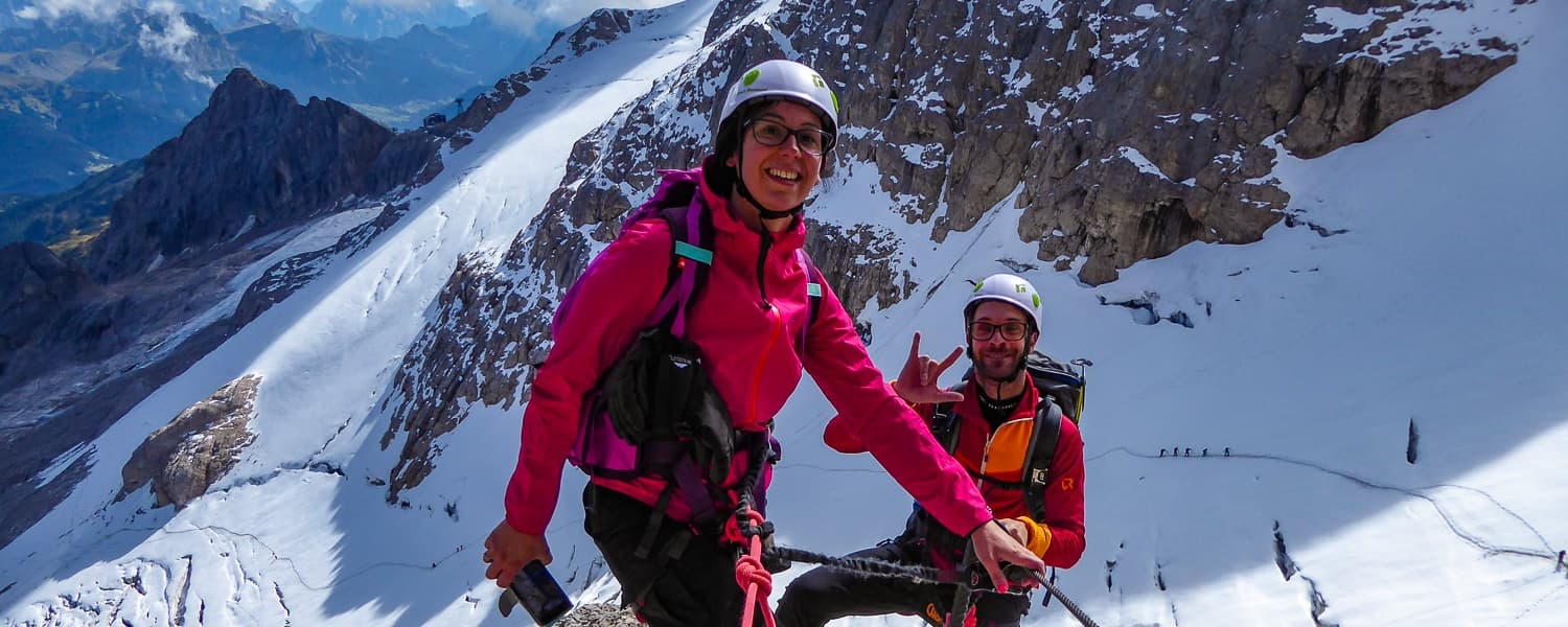via normale a punta Penia (Marmolada) attraverso il ghiacciaio