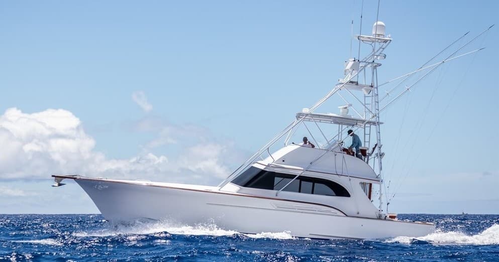 Private Luxury Fishing Charter on 47ft Vessel 'KU'ULA KAI. Bathrooms & A/C"