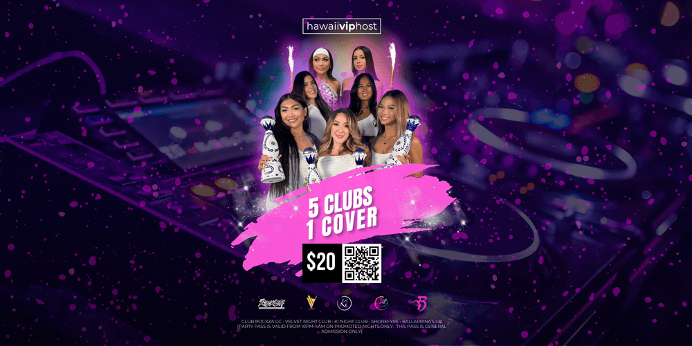 Waikiki Party Pass - 5 Clubs 1 Cover