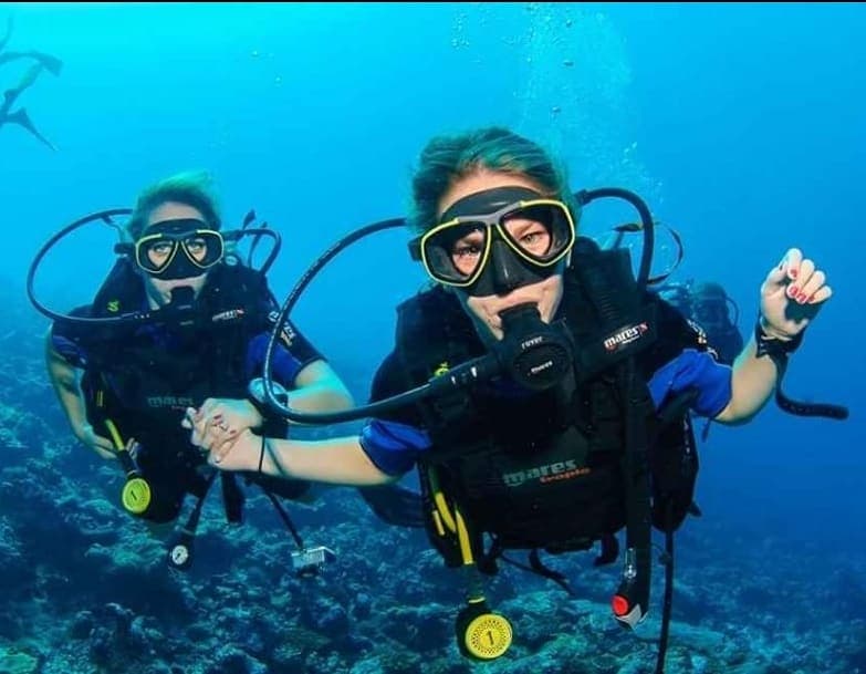 Diving tour for experienced divers at Theodorou island