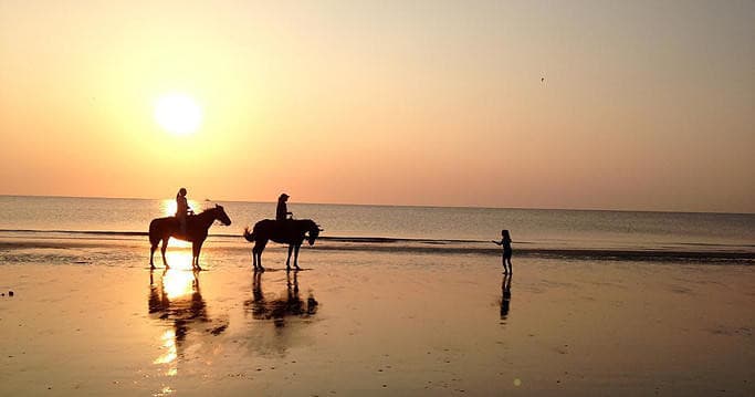 One Hour Private Sunset Beach Ride
