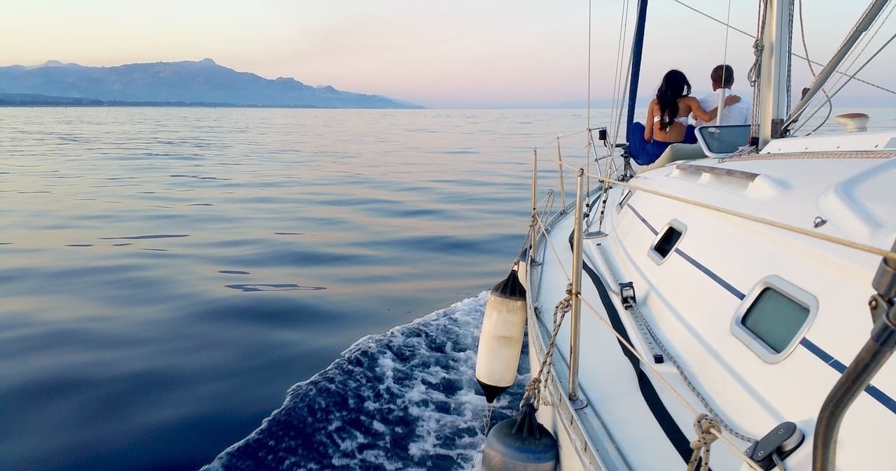 Dinner on board at Giardini Naxos Harbor