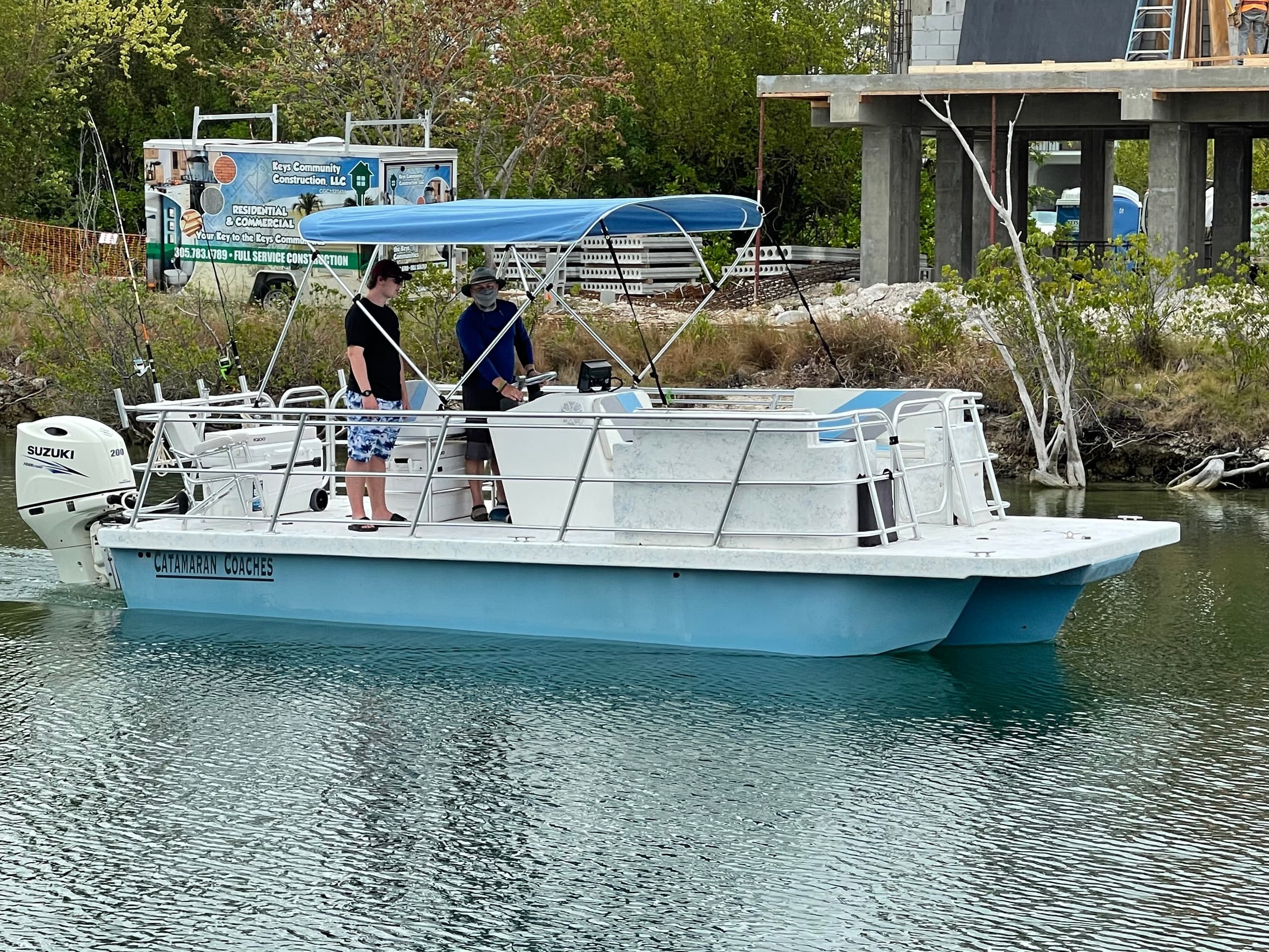 23’ Custom Deck Boat tri-hull