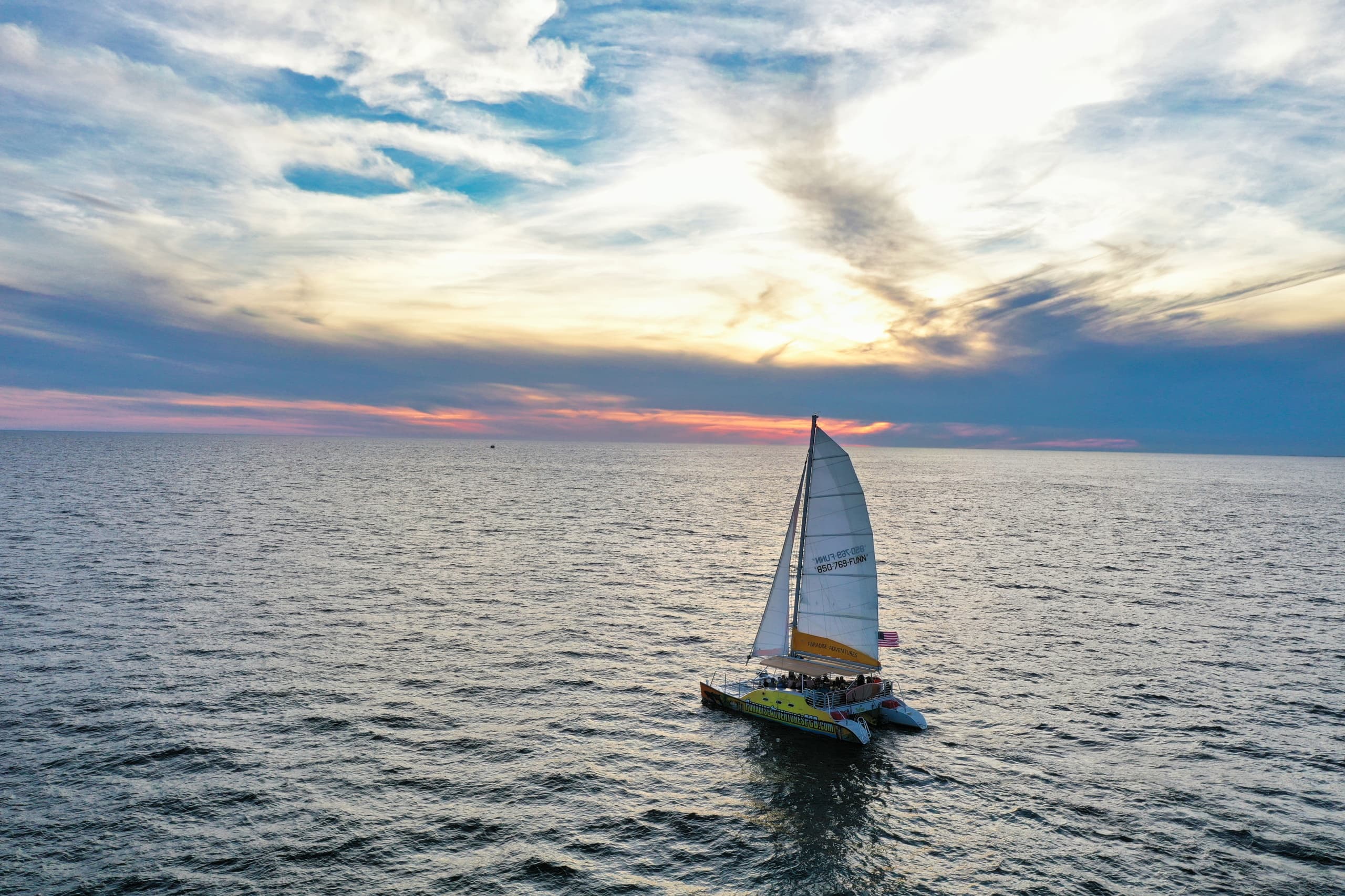 Private Evening Sunset Sail on the Footloose Catamaran