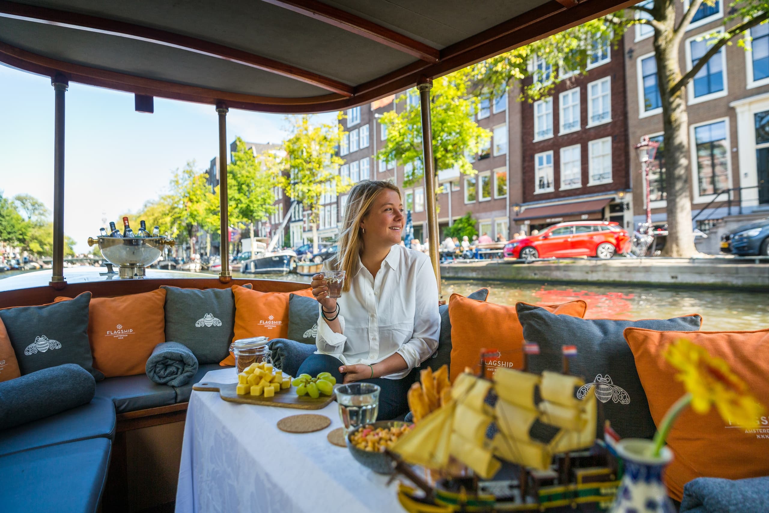 Luxury Canal Cruise Boat with Drinks and Cheese - from Central Station