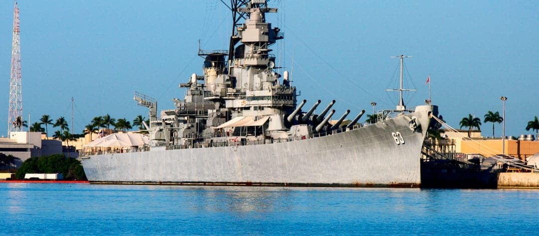 8K - Battleships of WWII at Pearl Harbor Departing from Kauai