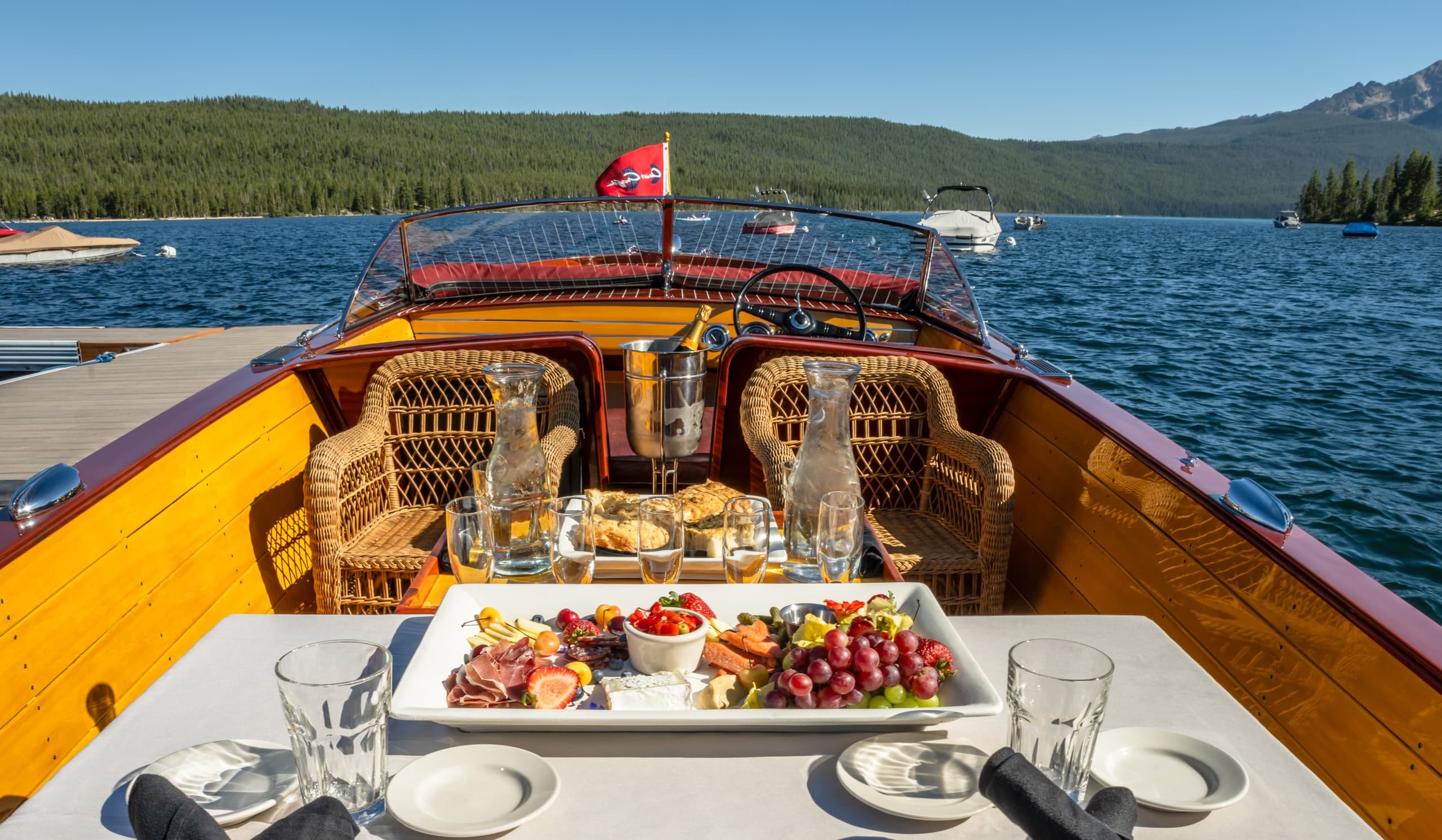 Syringa Wood Boat Sunset Appetizer Cruise