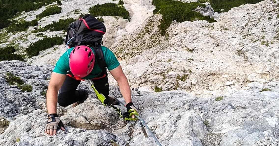 Ferrata Sottotenente Fusetti" al Sass de Stria"