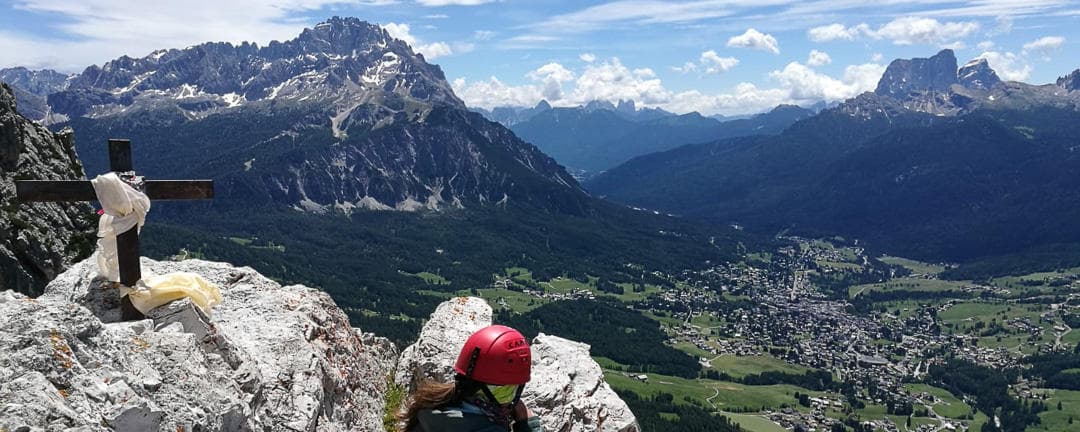 Ferrata Michieli Strobel a Punta Fiames - Pomaganon