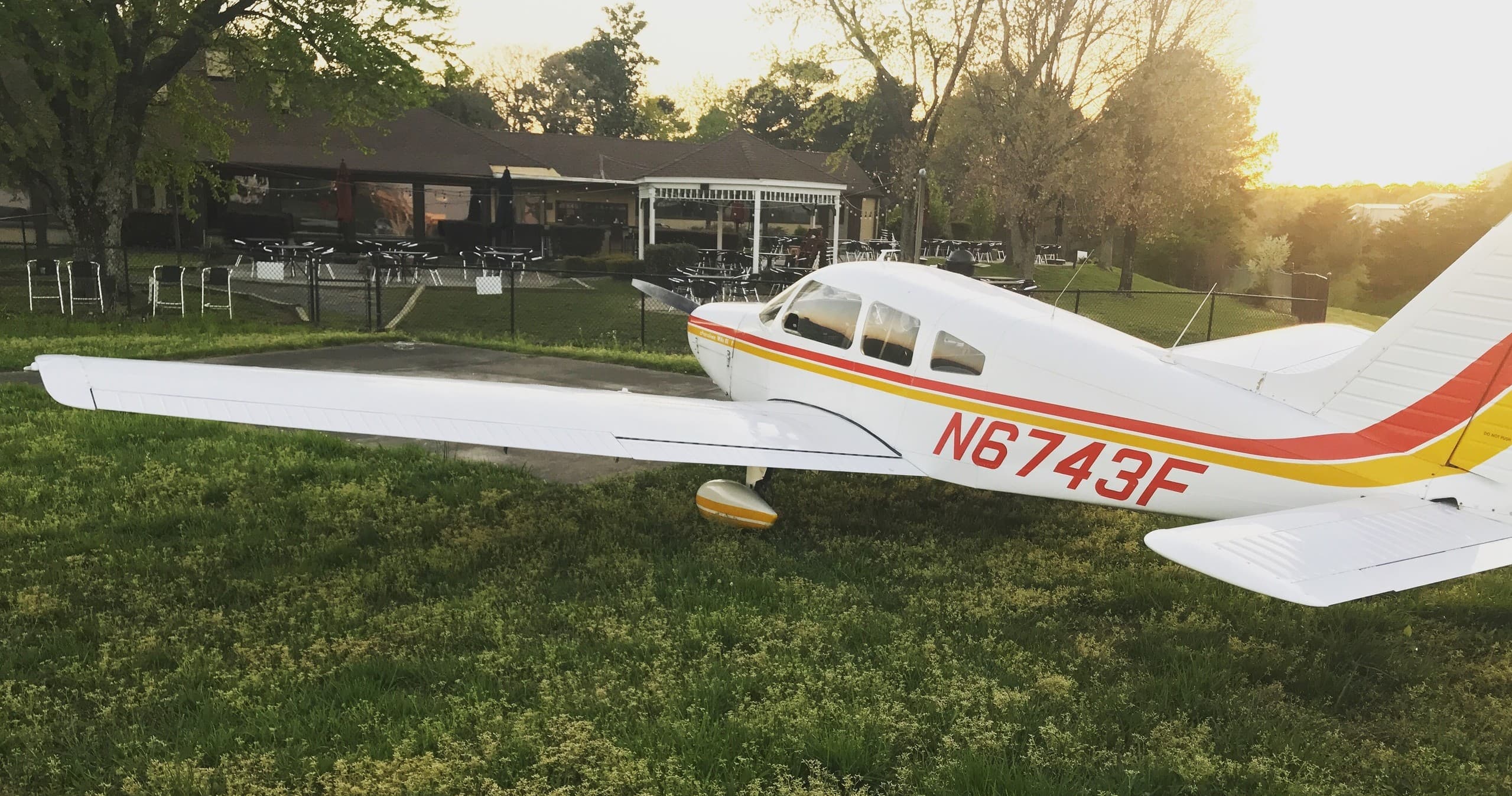 Sunset Flight to Downtown Atlanta in Piper Cherokee