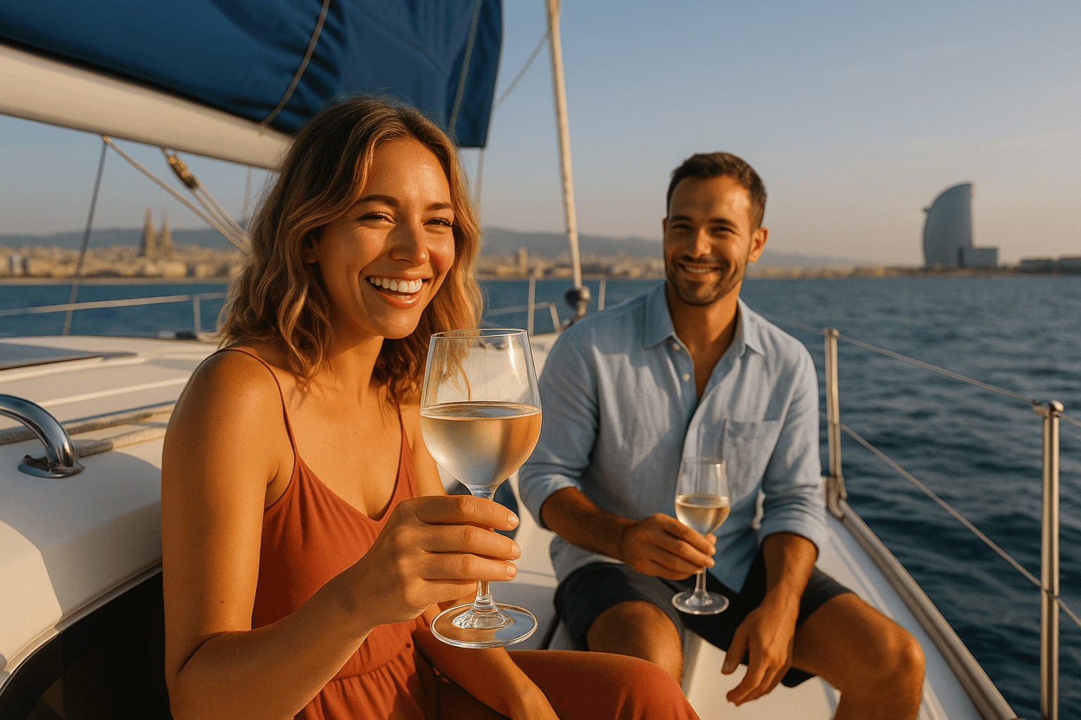 Sailing, swim, wine and tapas on a sailboat