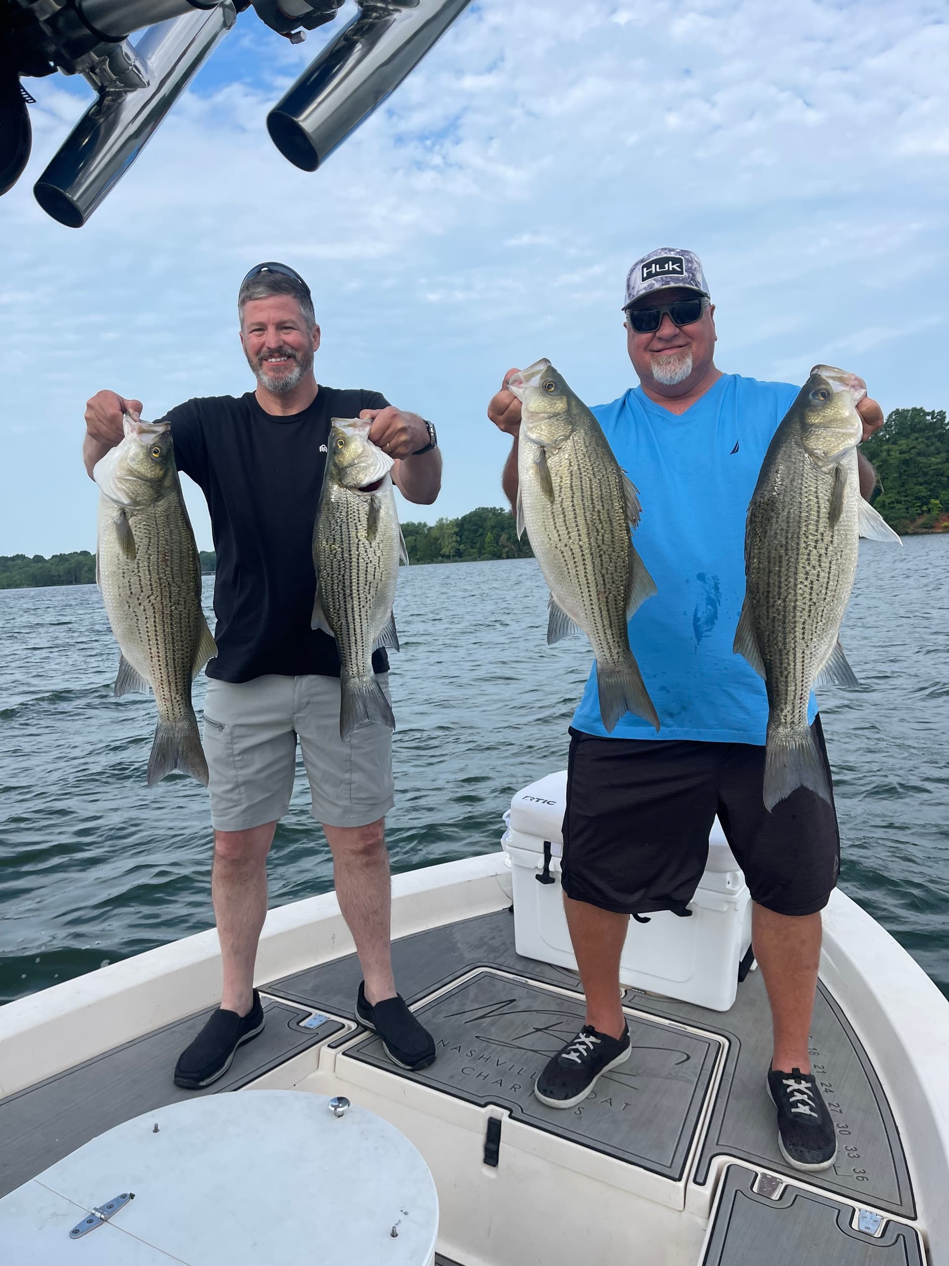 Hybrid and Striper Fishing Charter on Percy Priest