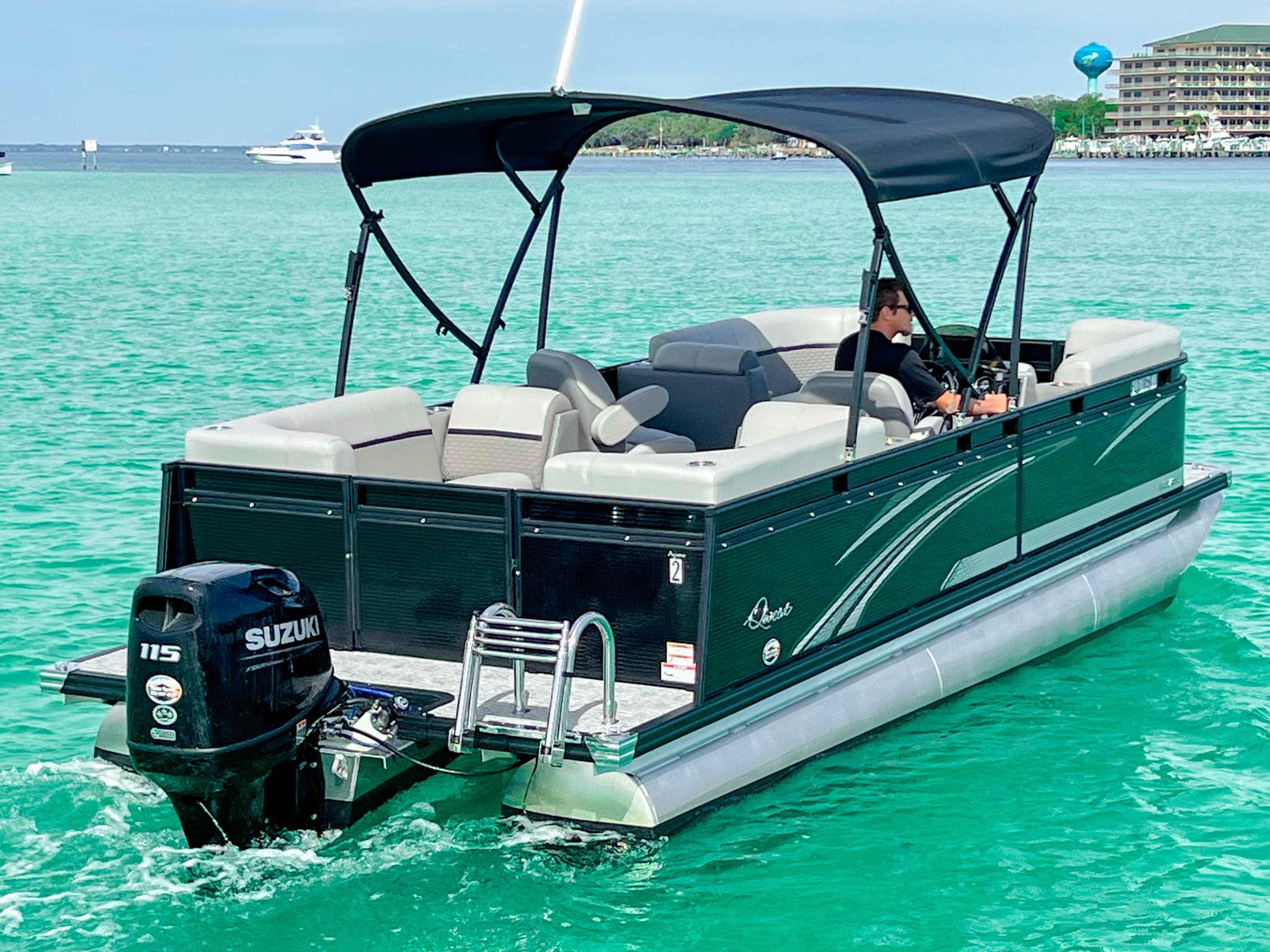 Half Day - 24' High Performance Pontoon w/115hp