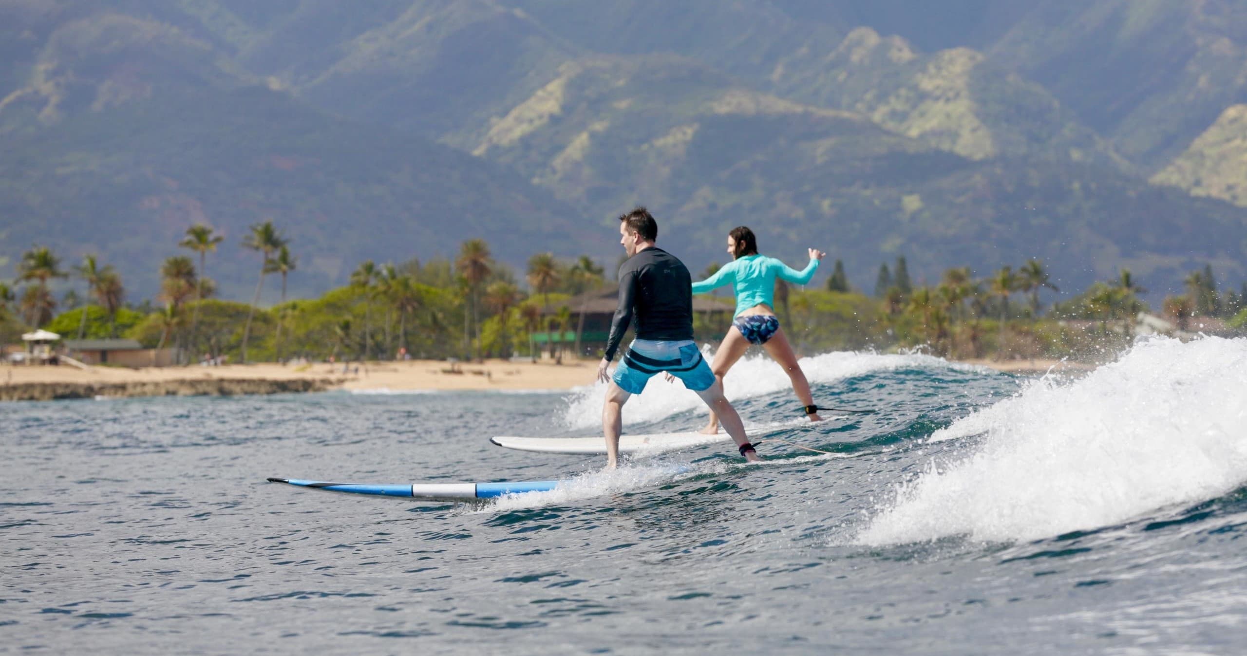 2 Surfers. Private Holoholo" Surf Lesson"