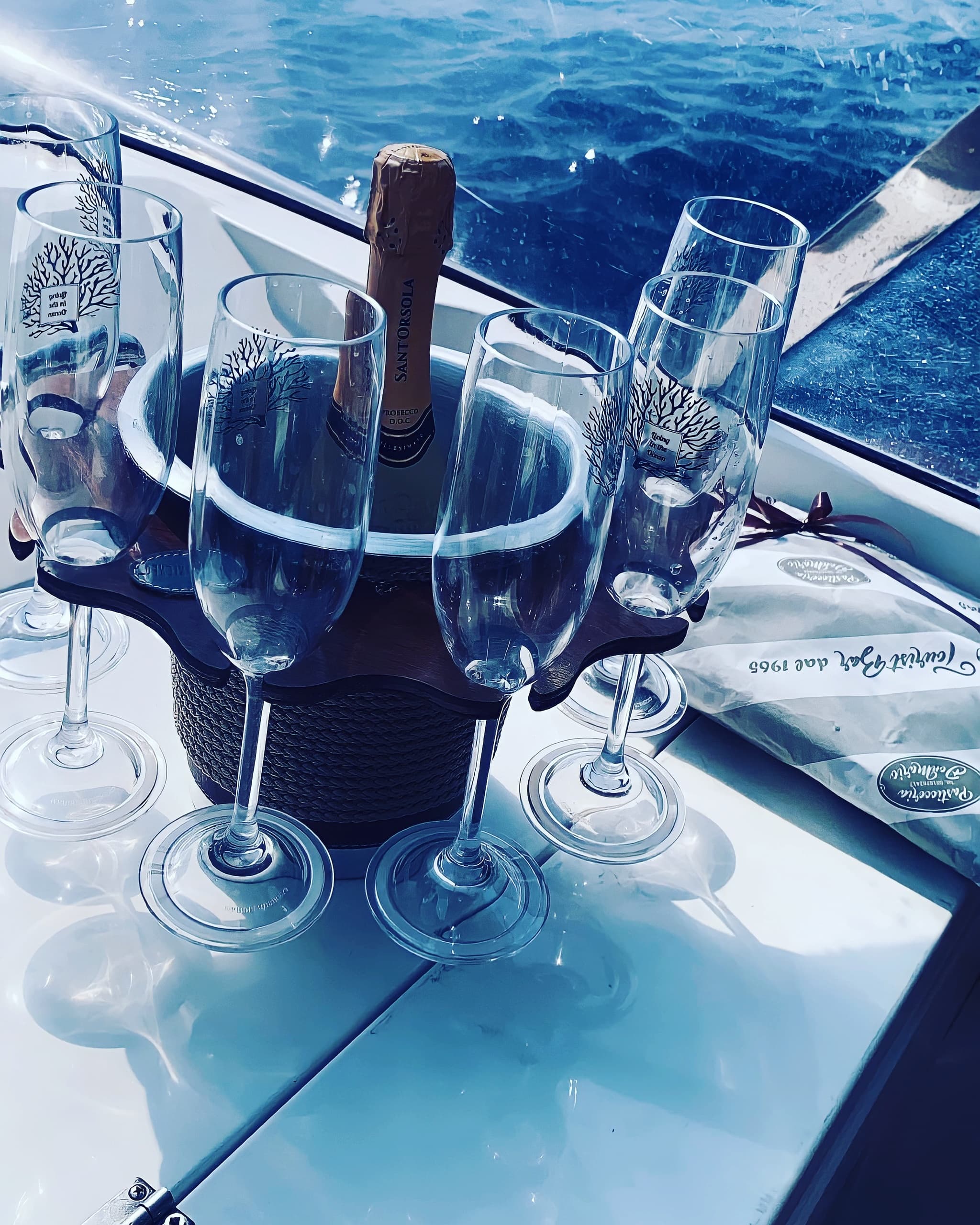 Sunset on the boat