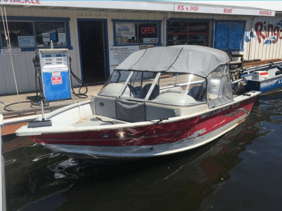 17' Red Osprey with 90HP Outboard