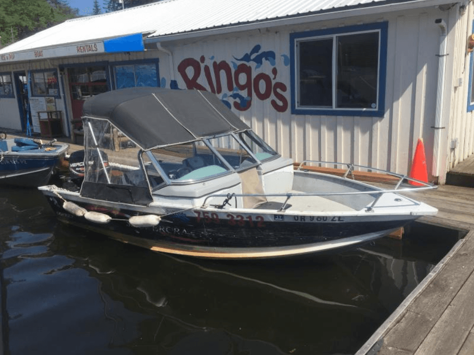 16' Black Osprey with 50HP Outboard Rental