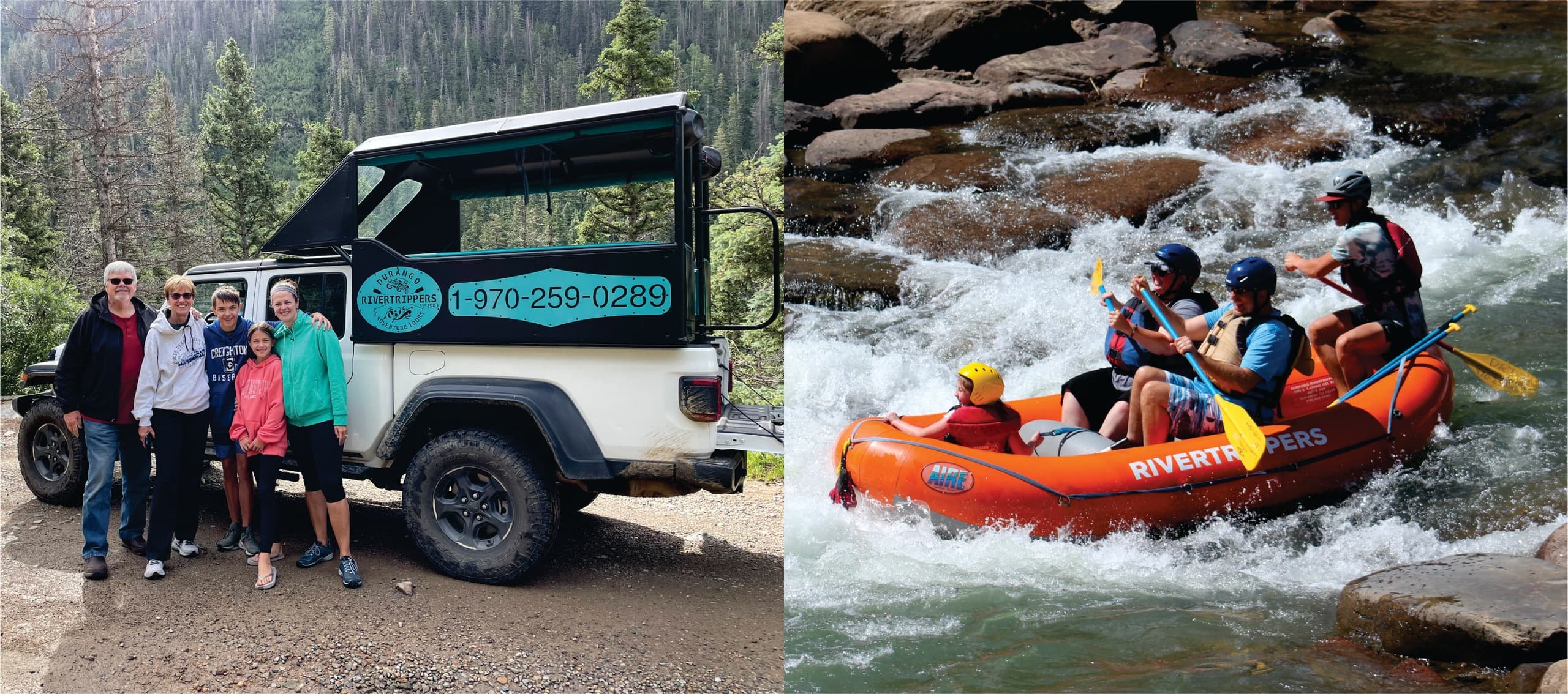 Scenic Waterfall Jeep Tour & Durango Half-Day Raft Trip Combo Package