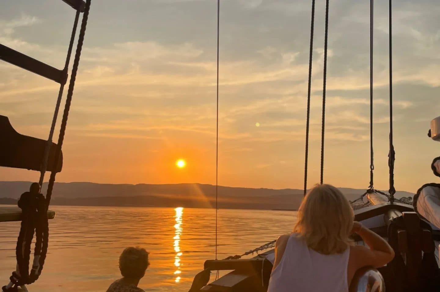 Atardecer en goleta por la ría de Vigo