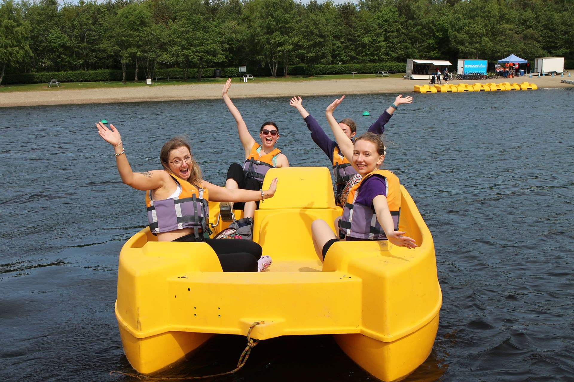Pedal Boat Hire at Loch Lomond Shores, Balloch