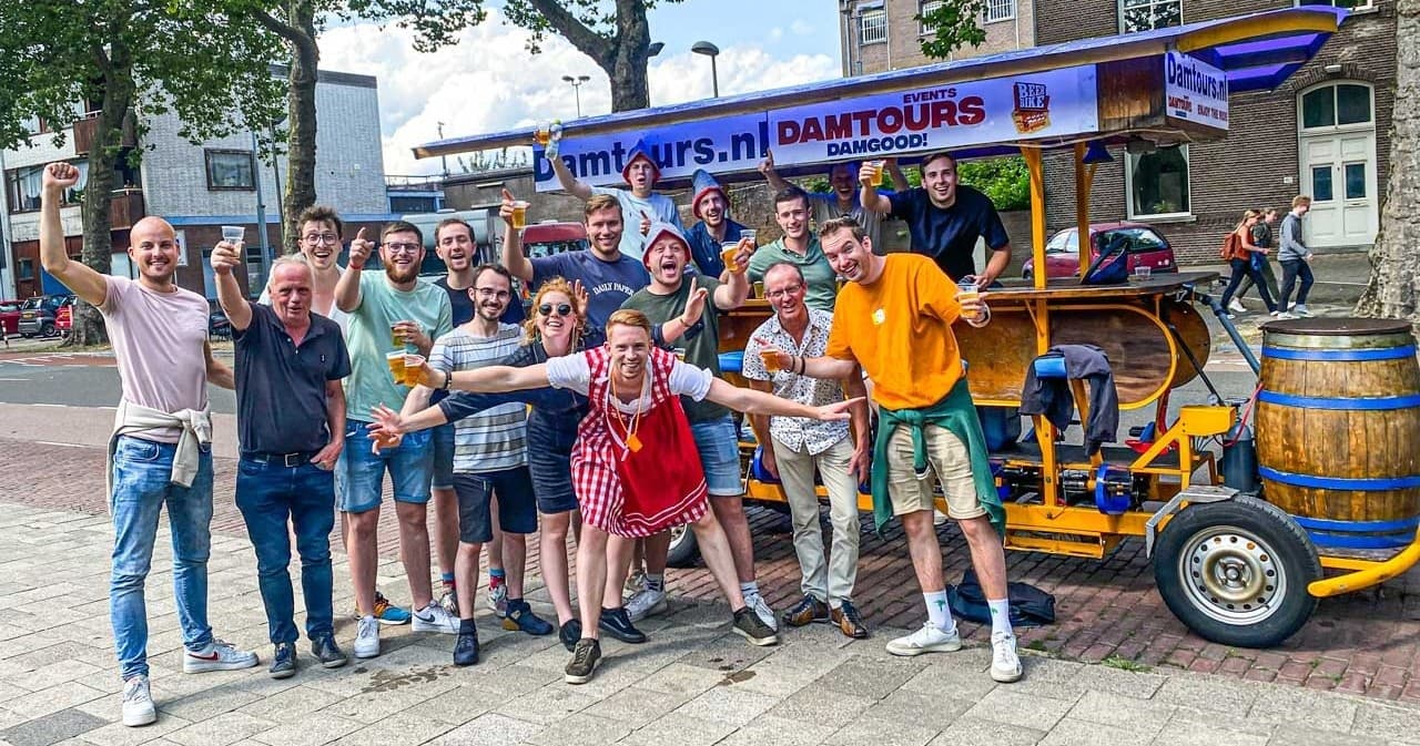 Mixbike Utrecht Beer and prosecco on one Bike