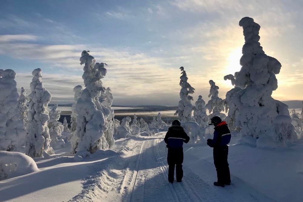 4h snowmobile tour + lunch