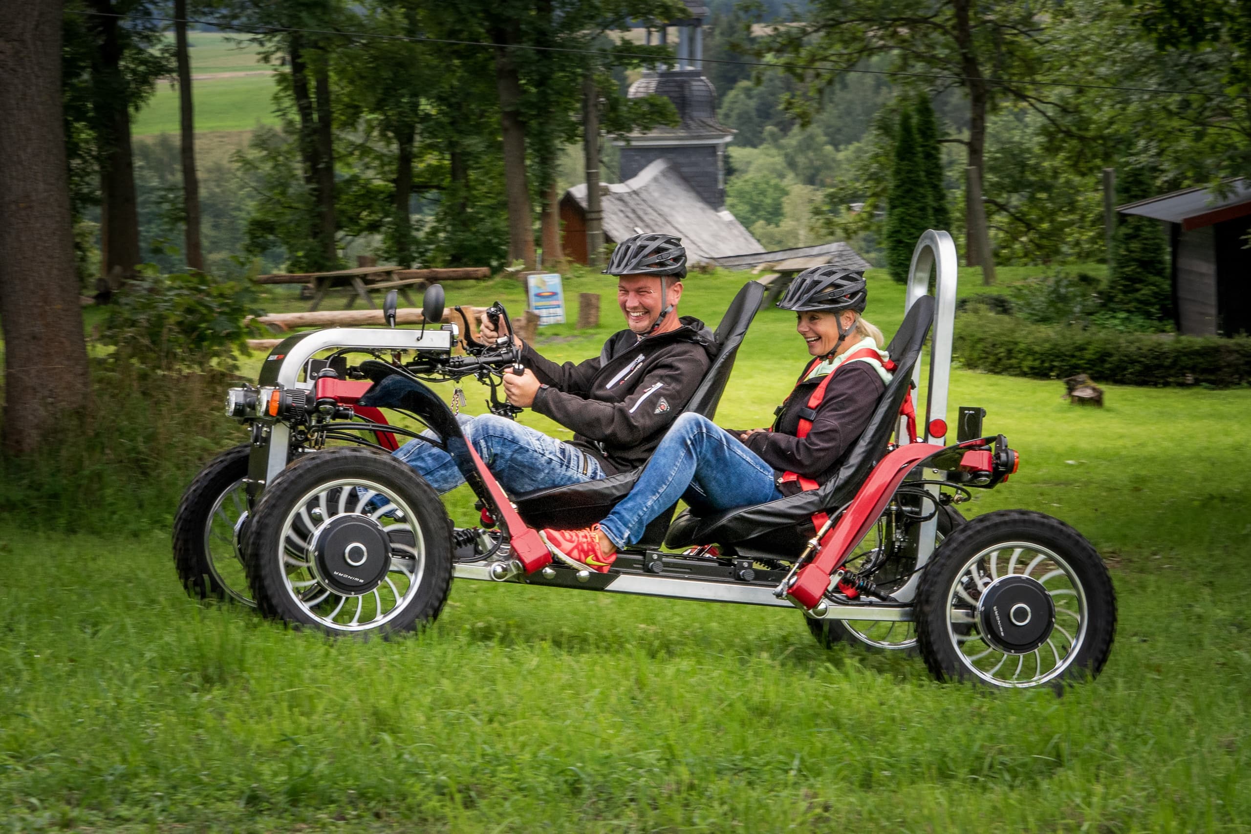 SWINCAR e-Spider Tandem fahren im Harz