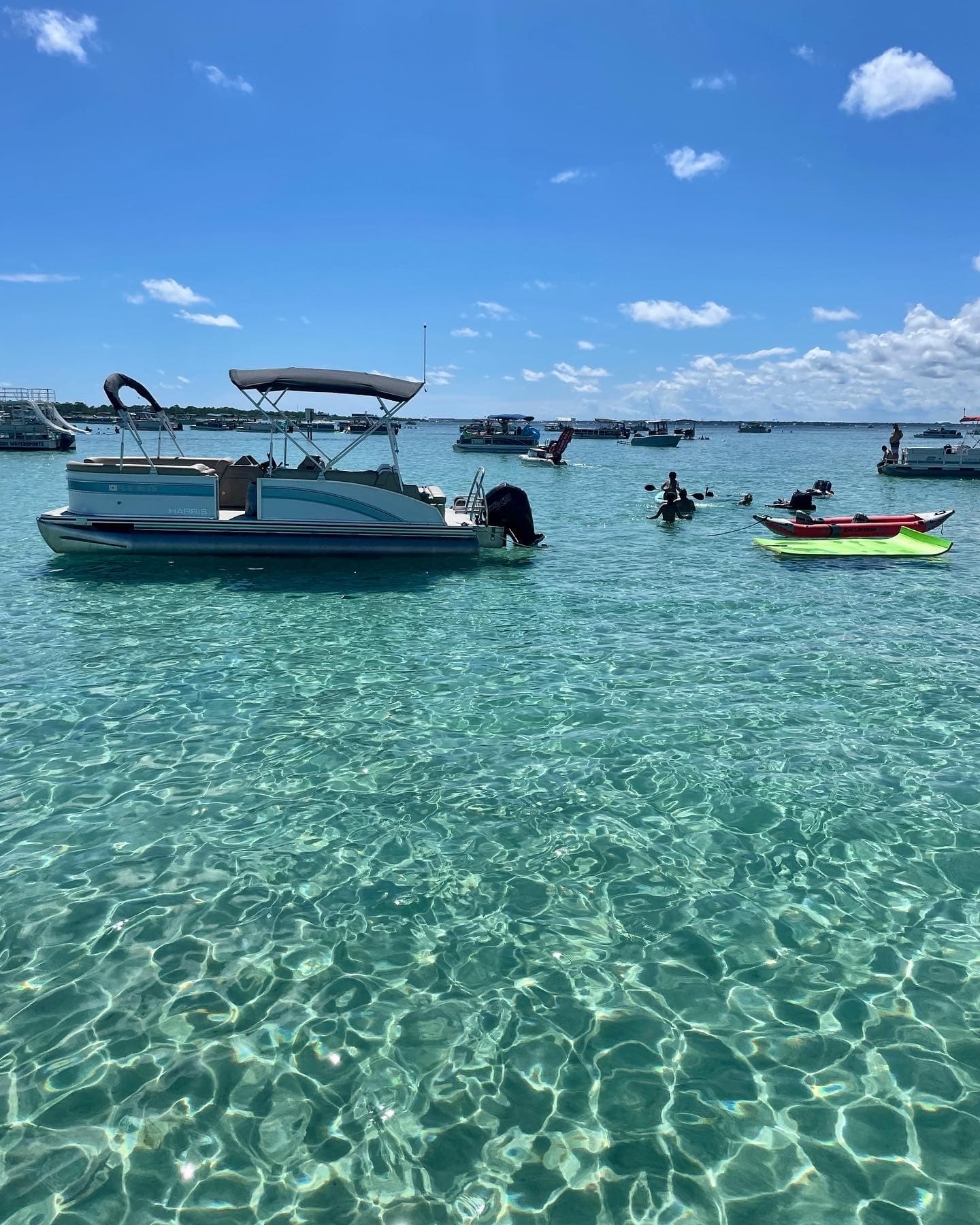 Private Crab Island Single Deck Pontoon Charter