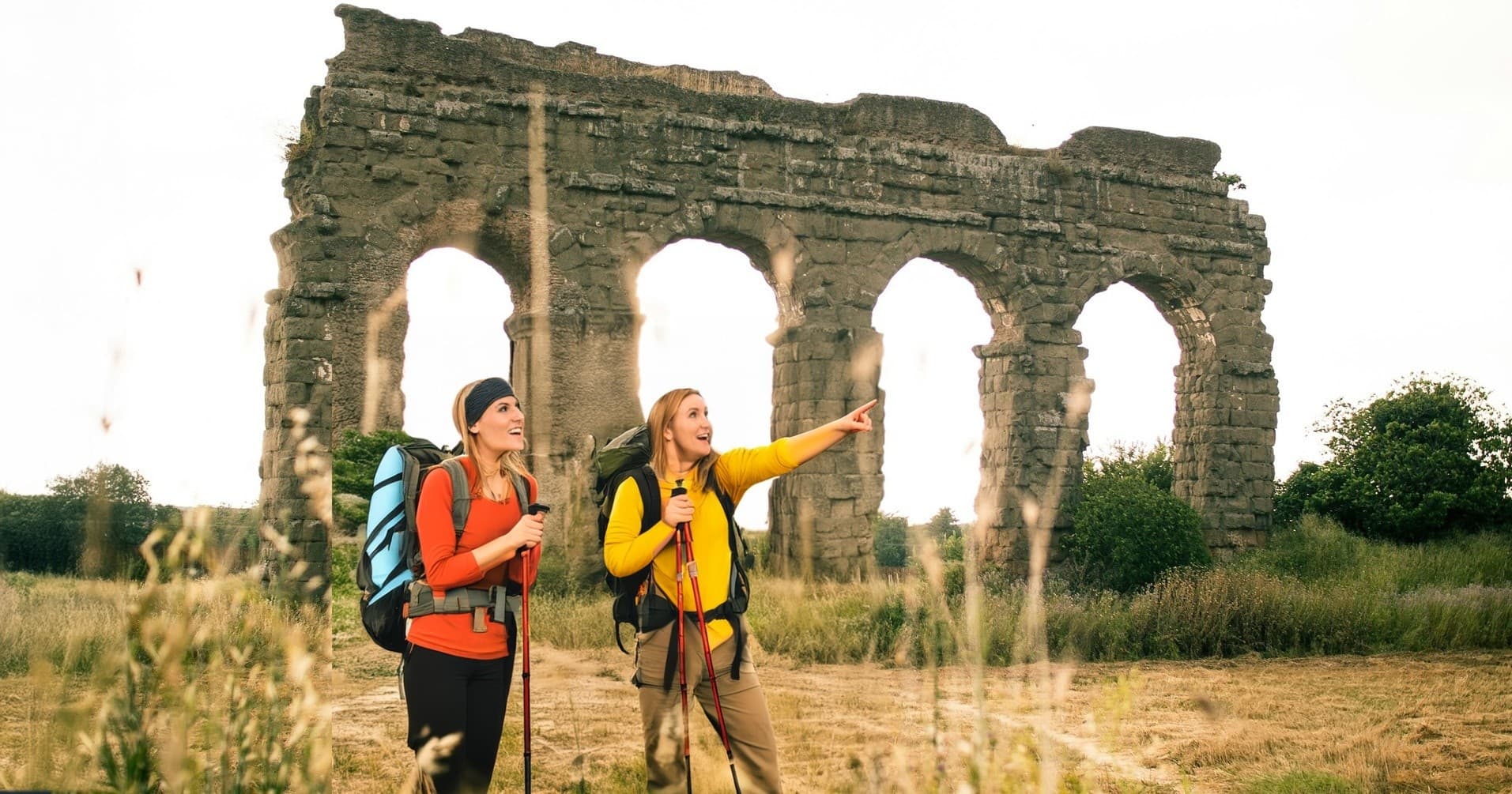 Urban city hike to the ancient Parco degli Acquedotti